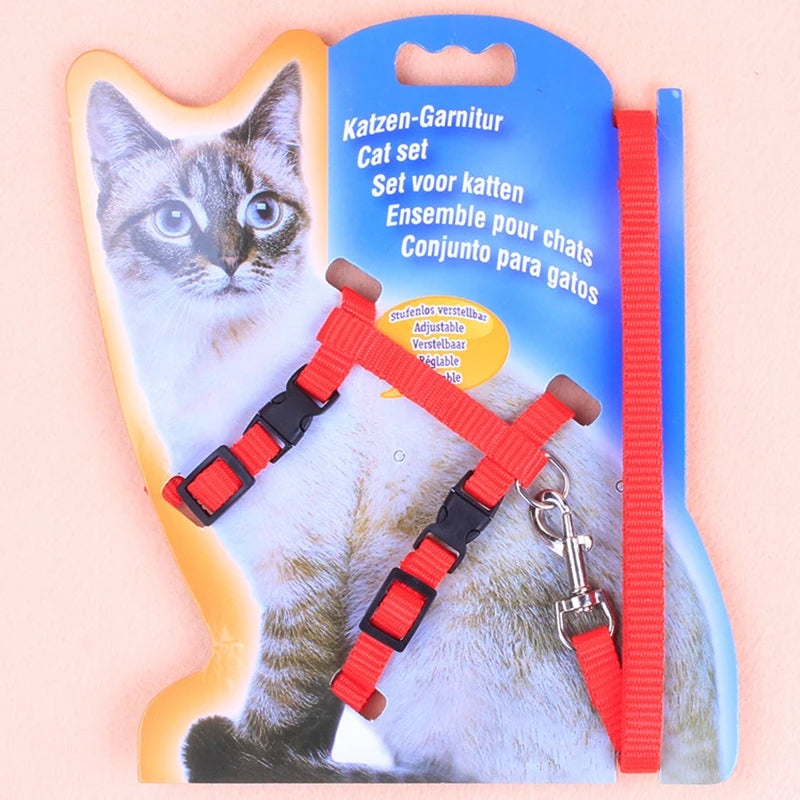 New cat leash I-shaped special dog leash for going out is firm and safe paper jam chest and back pet supplies