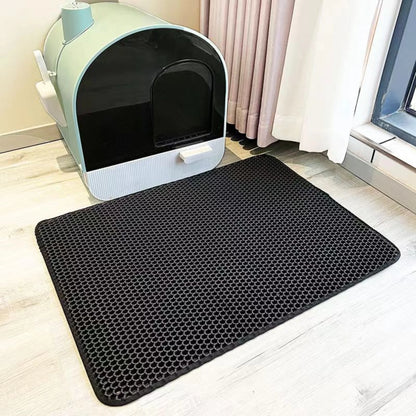 Cat Litter Mat With Gift Double Layer Waterproof Pet Litter Box Mat Non-slip Sand Cat Pad Washable Bed Mat Clean Pad Products