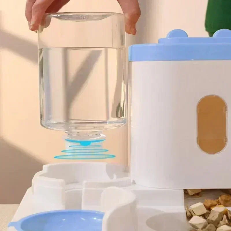 MAutomatic Pet Feeder And Water Food Dispenser 2 In 1 Gravity Pet Feeder And Water Dispenser Pet Bowl Basin Cat Dog Bowl