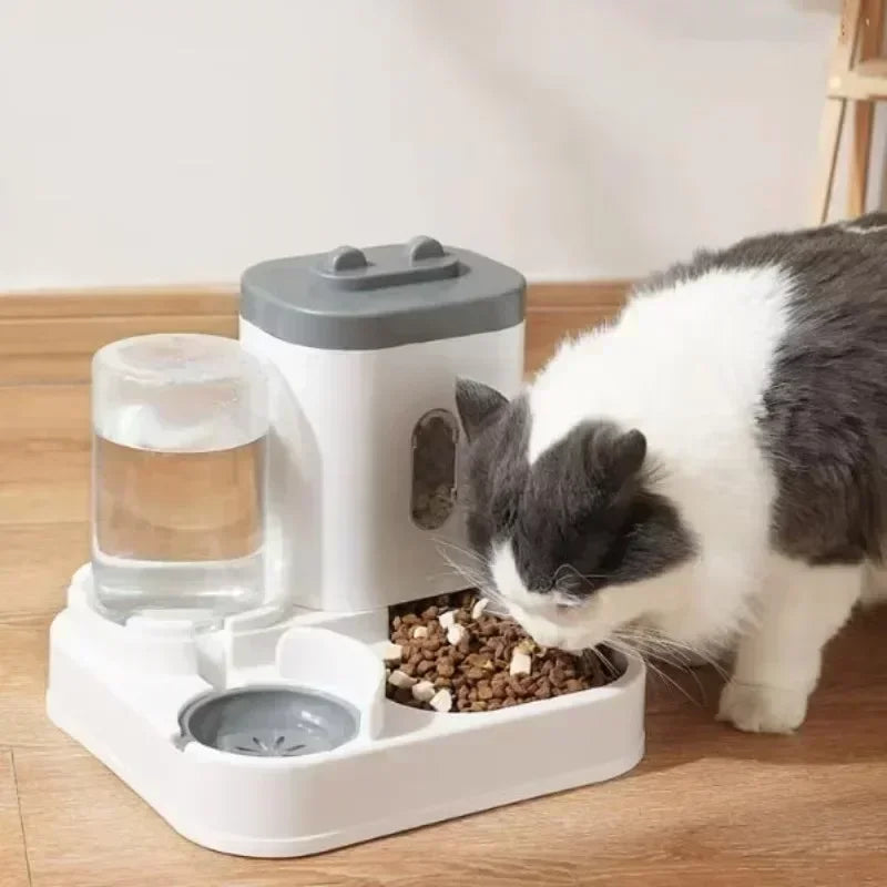 MAutomatic Pet Feeder And Water Food Dispenser 2 In 1 Gravity Pet Feeder And Water Dispenser Pet Bowl Basin Cat Dog Bowl