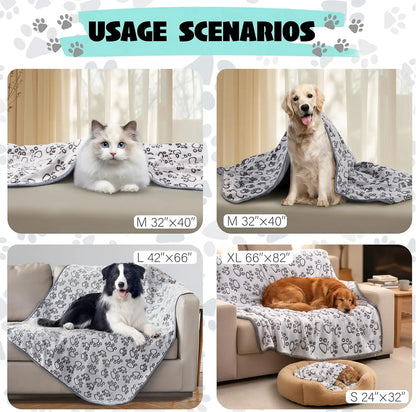 Premium Soft Dog Blanket Washable Cat Blanket for Indoor Cats Large Medium Small Dog Puppy Essentials