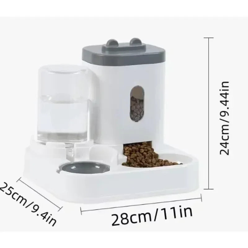MAutomatic Pet Feeder And Water Food Dispenser 2 In 1 Gravity Pet Feeder And Water Dispenser Pet Bowl Basin Cat Dog Bowl