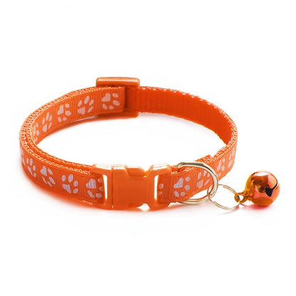 Hot pet for cat bell collar dog print cat collar multi-color optional necklace ring cat rope collar pet supplies