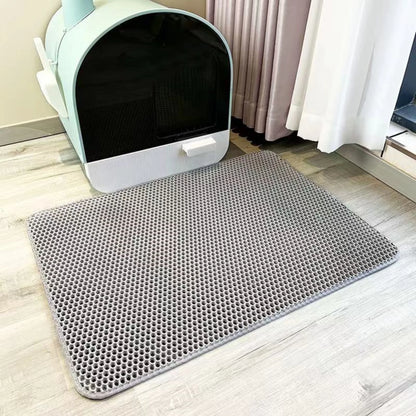 Cat Litter Mat With Gift Double Layer Waterproof Pet Litter Box Mat Non-slip Sand Cat Pad Washable Bed Mat Clean Pad Products