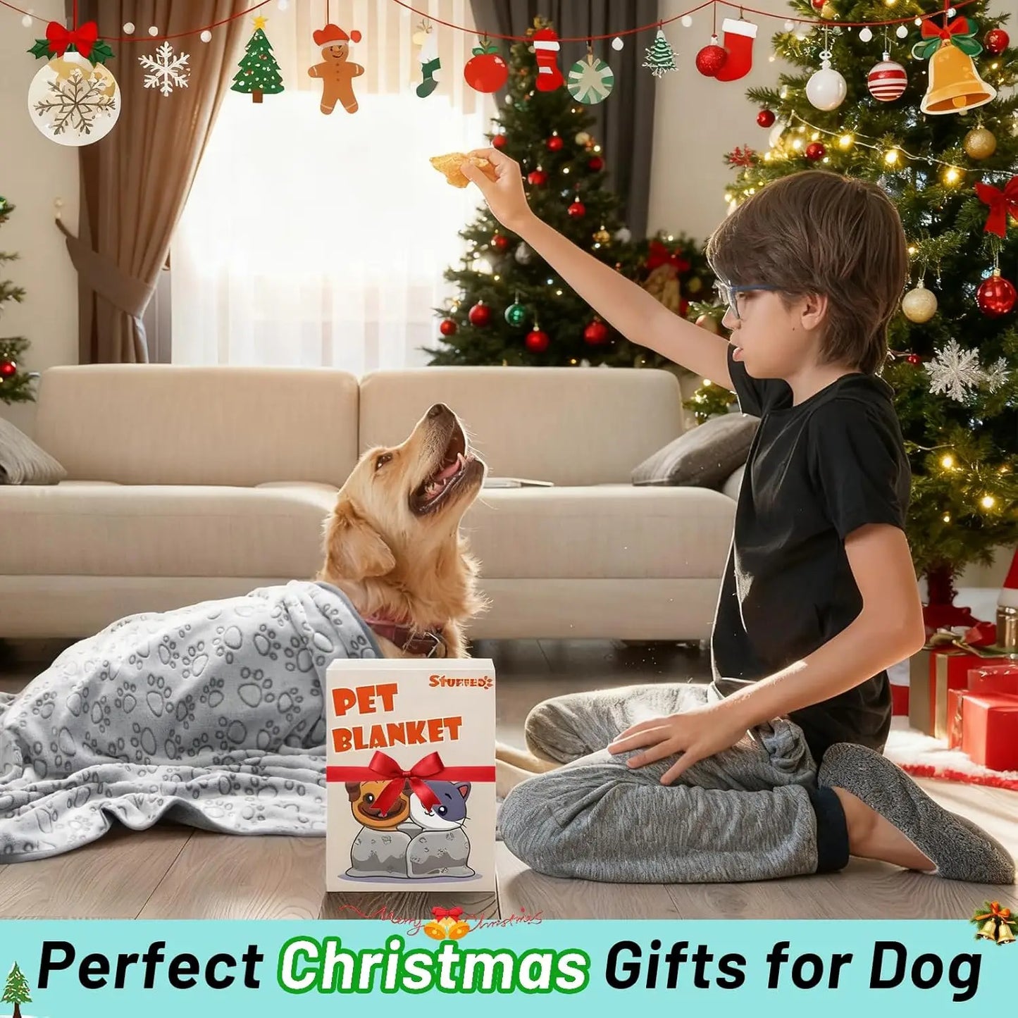 Premium Soft Dog Blanket Washable Cat Blanket for Indoor Cats Large Medium Small Dog Puppy Essentials