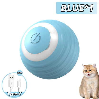 Smart Cat Toys Automatic Rolling Ball Electric Cat Toys Interactive for Cats Training Self-moving Kitten Toys for Indoor Playing